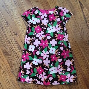 Gymboree Sz 4T Floral Pink and Green Kids Corduroy Dress